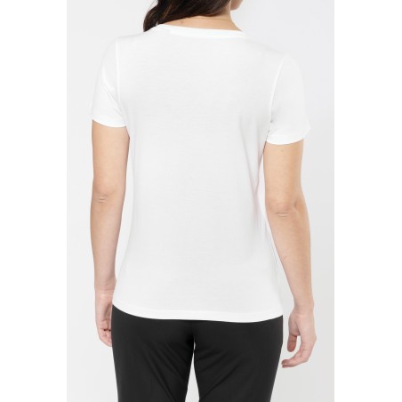 Camiseta Supima® cuello de pico manga corta mujer