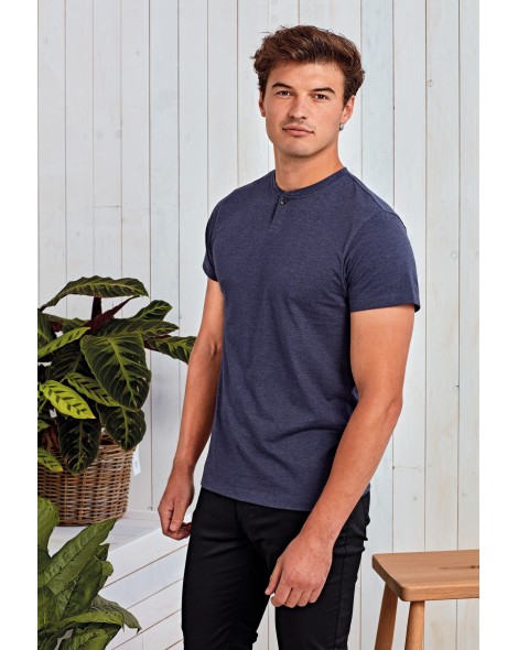 Camiseta ecorresponsable  \"Comis\" - cuello con botones hombre