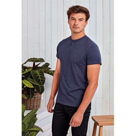 Camiseta ecorresponsable  \"Comis\" - cuello con botones hombre