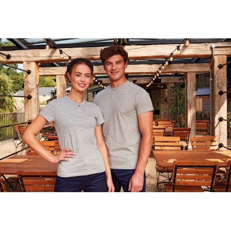 Camiseta ecorresponsable  \"Comis\" - cuello con botones hombre