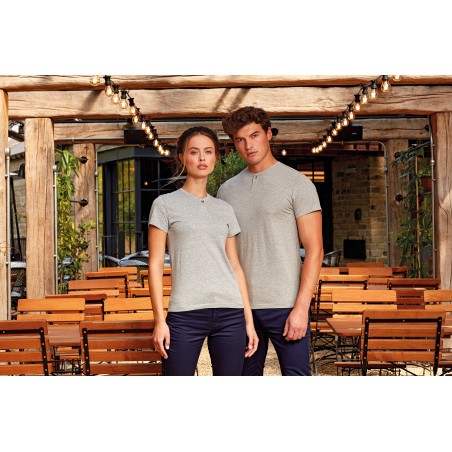 Camiseta ecorresponsable  \"Comis\" - cuello con botones hombre