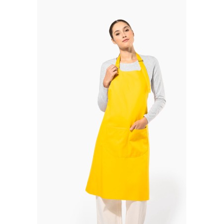 Cotton apron with pocket