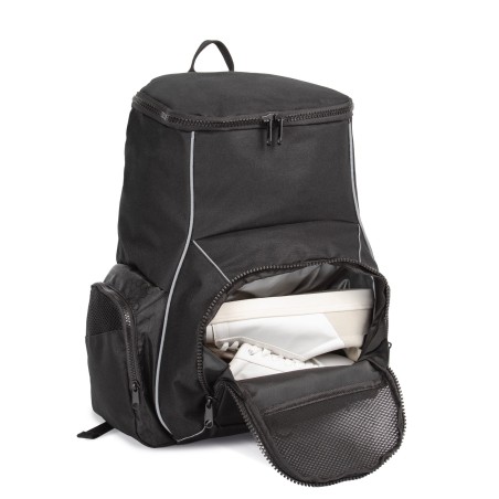Recycled sports backpack with object holder