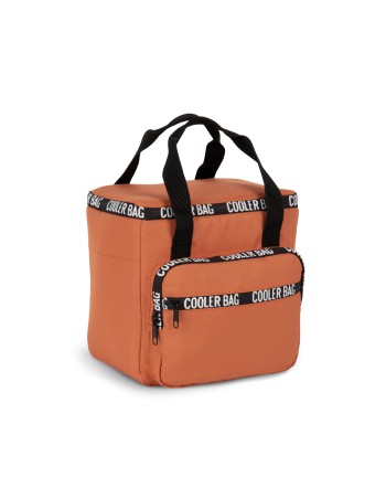 Recycled cooler bag with front pocket 2