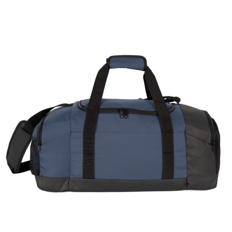 Recycled sports bag with dual side compartment