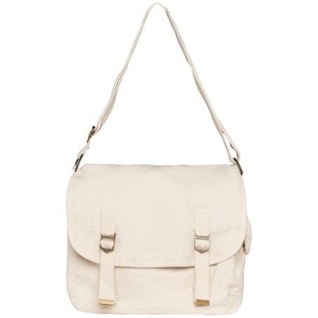 Eco-friendly washed effect messenger bag