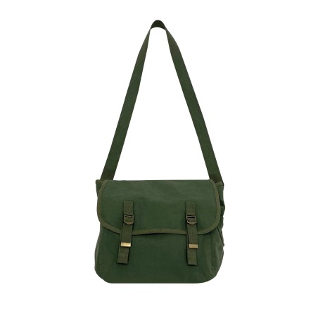 Eco-friendly washed effect messenger bag