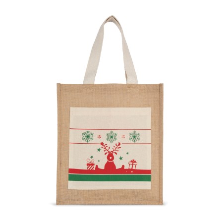 Shopping bag with Christmas patterns