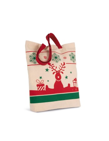 Shopping bag with Christmas patterns