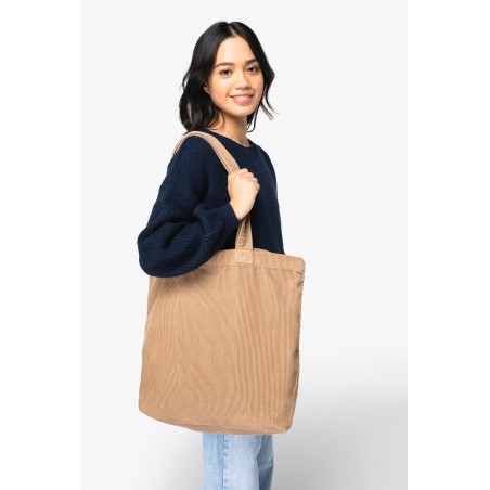 Bolsa ecorresponsable efecto lavado de pana