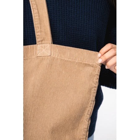 Bolsa ecorresponsable efecto lavado de pana