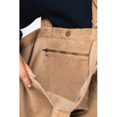 Bolsa ecorresponsable efecto lavado de pana