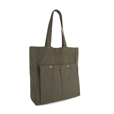 Cotton bag with front pockets