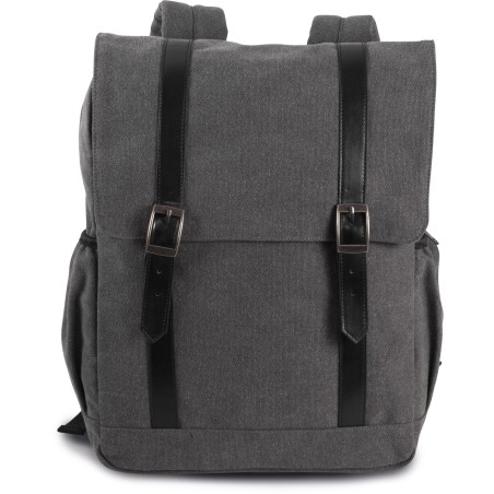 Mochila de tejido canvas con solapa