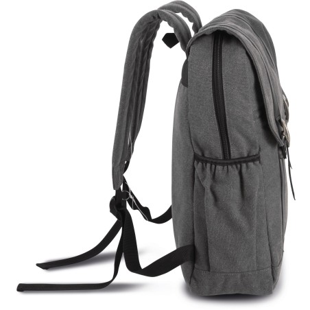 Mochila de tejido canvas con solapa