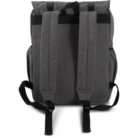 Mochila de tejido canvas con solapa