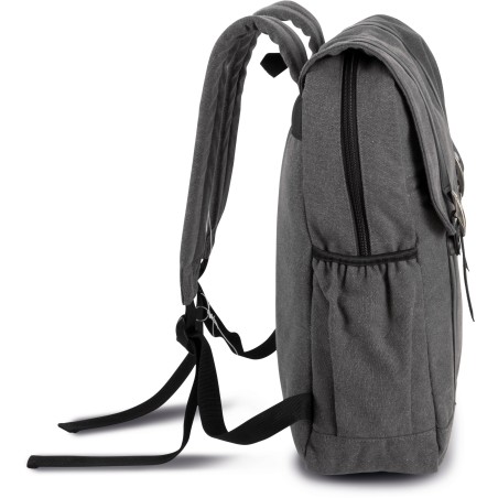 Mochila de tejido canvas con solapa