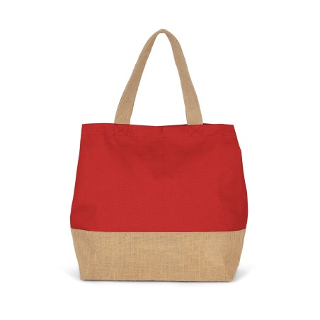 Bolsa shopper de yute & algodón canvas