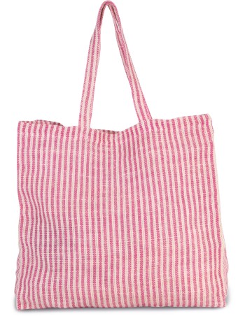Bolsa shopper de juco a rayas