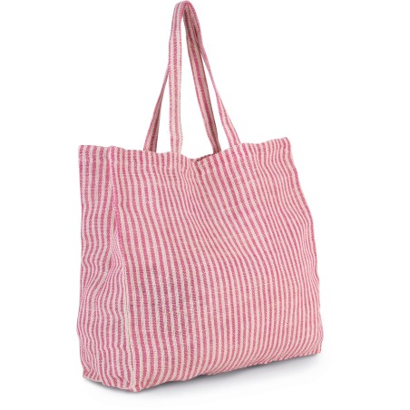 Bolsa shopper de juco a rayas
