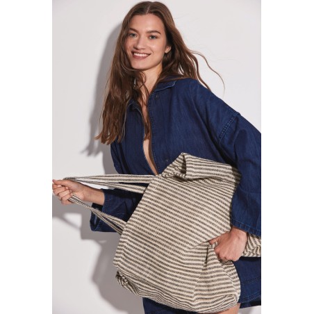 Juco striped shopper bag