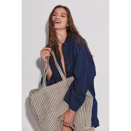Juco striped shopper bag