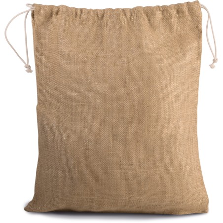 Bolsa de yute con cordones