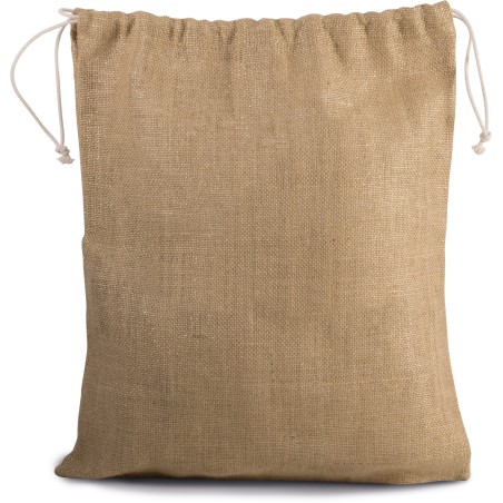 Bolsa de yute con cordones