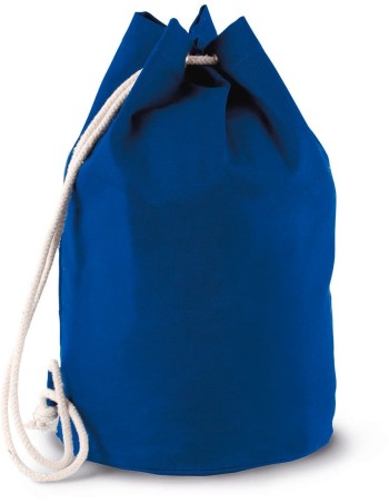 Cotton sailor-style bag with drawstring