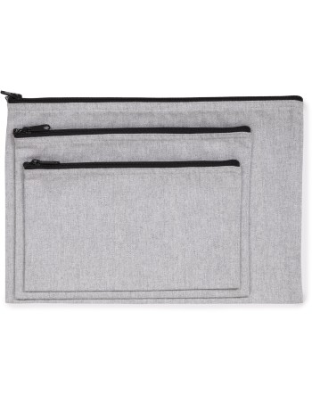 Recycled zipped pouch