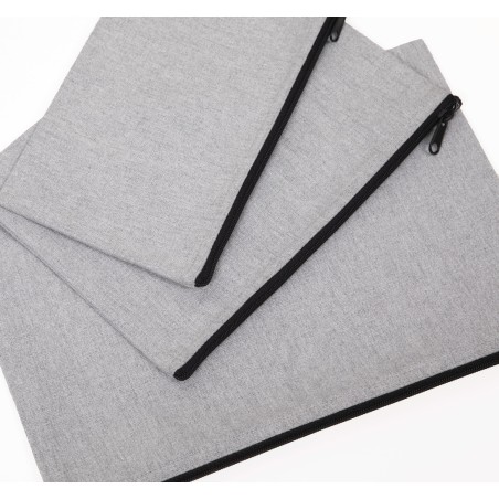 Recycled zipped pouch