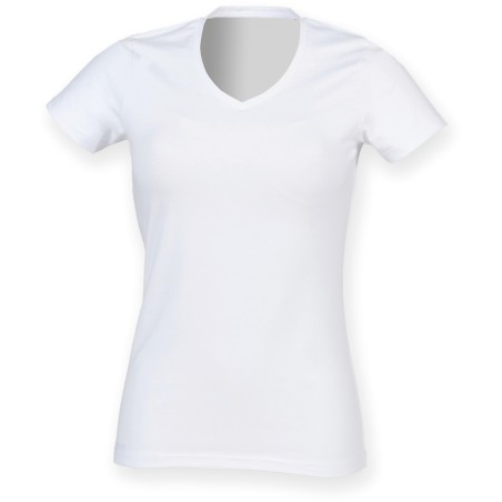 Camiseta Feel Good cuello de pico mujer