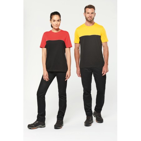 Camiseta bicolor ecorresponsable manga corta - Unisex