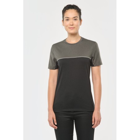 Camiseta bicolor ecorresponsable manga corta - Unisex