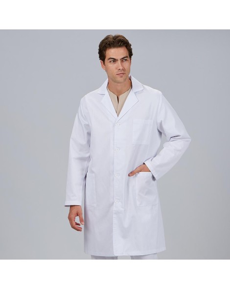 BATA LABORATORIO BLANCA UNISEX DE MANGA LARGA