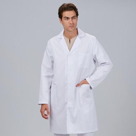 BATA LABORATORIO BLANCA UNISEX DE MANGA LARGA