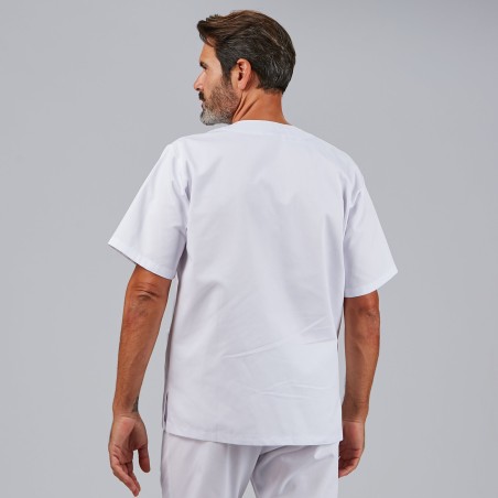 CHAQUETA SANITARIA M/C PICO Y BOTONES