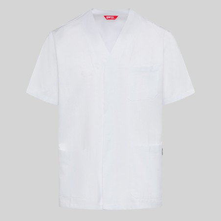 CHAQUETA SANITARIA M/C PICO Y CORCHETES