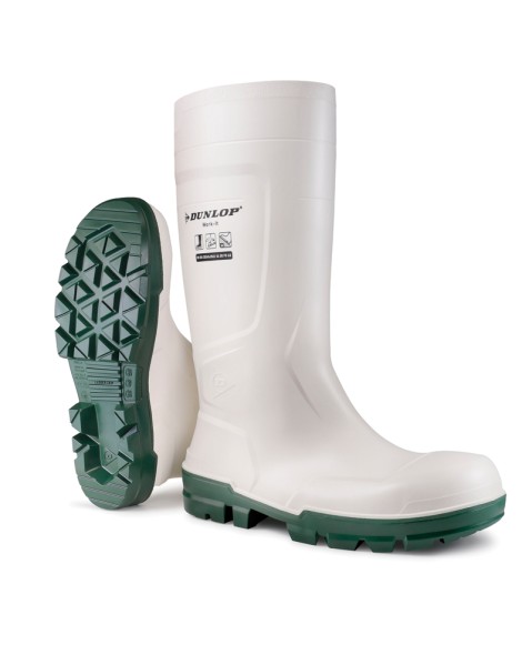 BOTA DE AGUA DE SEGURIDAD BLANCA DUNLOP S4