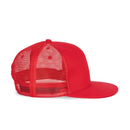 Gorra trucker - 6 paneles visera plana