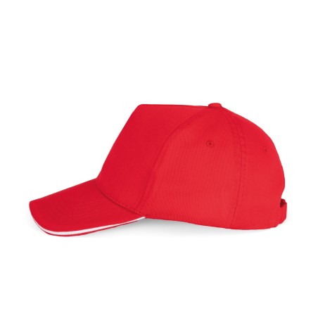 Gorra con sandwich contrastado 5 paneles
