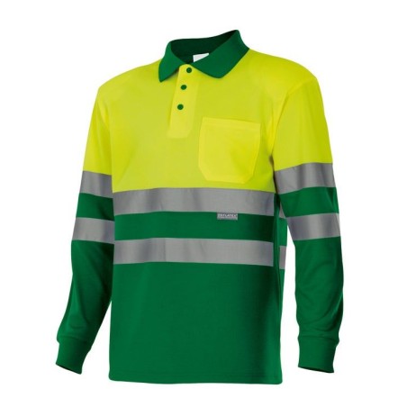 POLO ALTA VISIBILIDAD BICOLOR MANGA LARGA