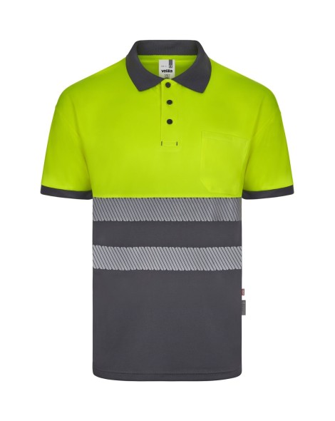 POLO AV BICOLOR MANGA CORTA BANDAS SEGMENTADAS