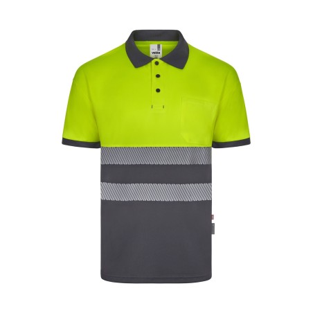 POLO AV BICOLOR MANGA CORTA BANDAS SEGMENTADAS