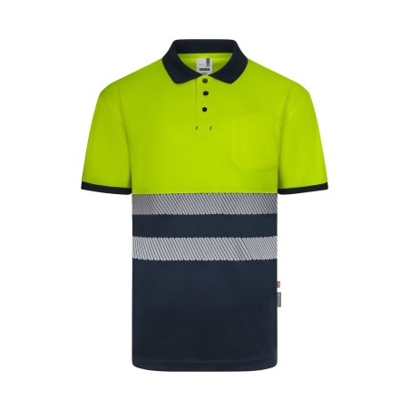POLO AV BICOLOR MANGA CORTA BANDAS SEGMENTADAS