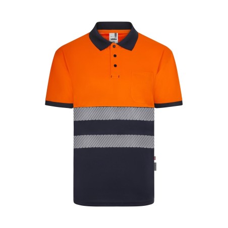 POLO AV BICOLOR MANGA CORTA BANDAS SEGMENTADAS