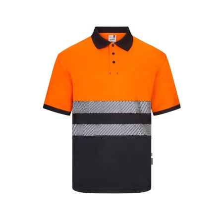 POLO AV BICOLOR MANGA CORTA BANDAS SEGMENTADAS