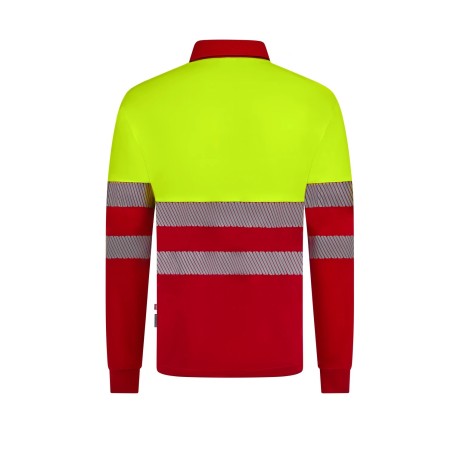 Polo av manga larga bandas segmentadas