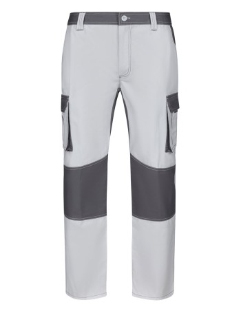 Pantalón multibolsillos bicolor elástico