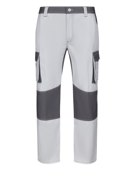 Pantalón rodilleras multibolsillos bicolor elástico